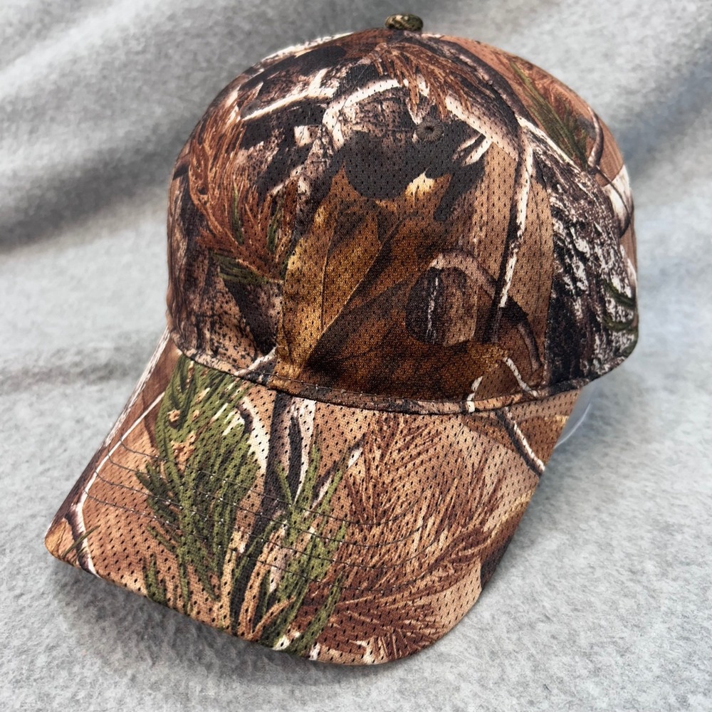 Real Tree Camo Mens Brown Infinity Headwear Mesh Baseball Cap Adjustable OSFM
